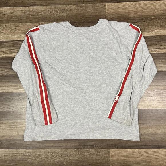 Vintage 1999 Nike Grey Tag Long Sleeve Stripe Shirt Box Fit Size XL (Fits BOXY) - Picture 2 of 9